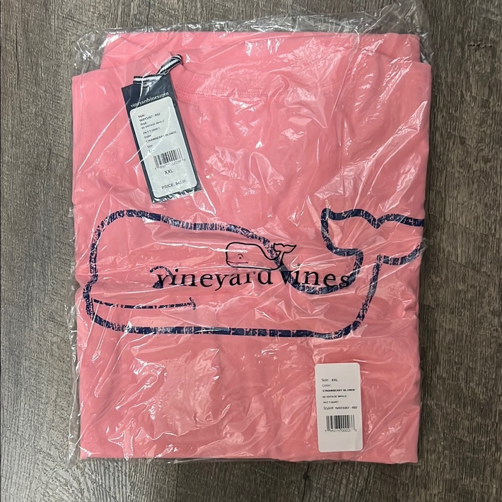 Vineyard Vines Coral Tee with Whale Graphic